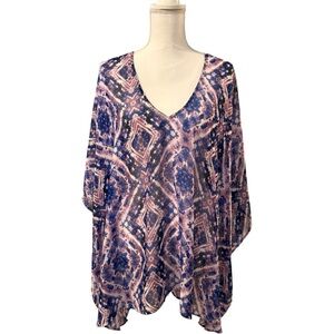 SHOW ME YOUR MUMU‎ Bohemian Purple Haze Pets Tunic Size Large